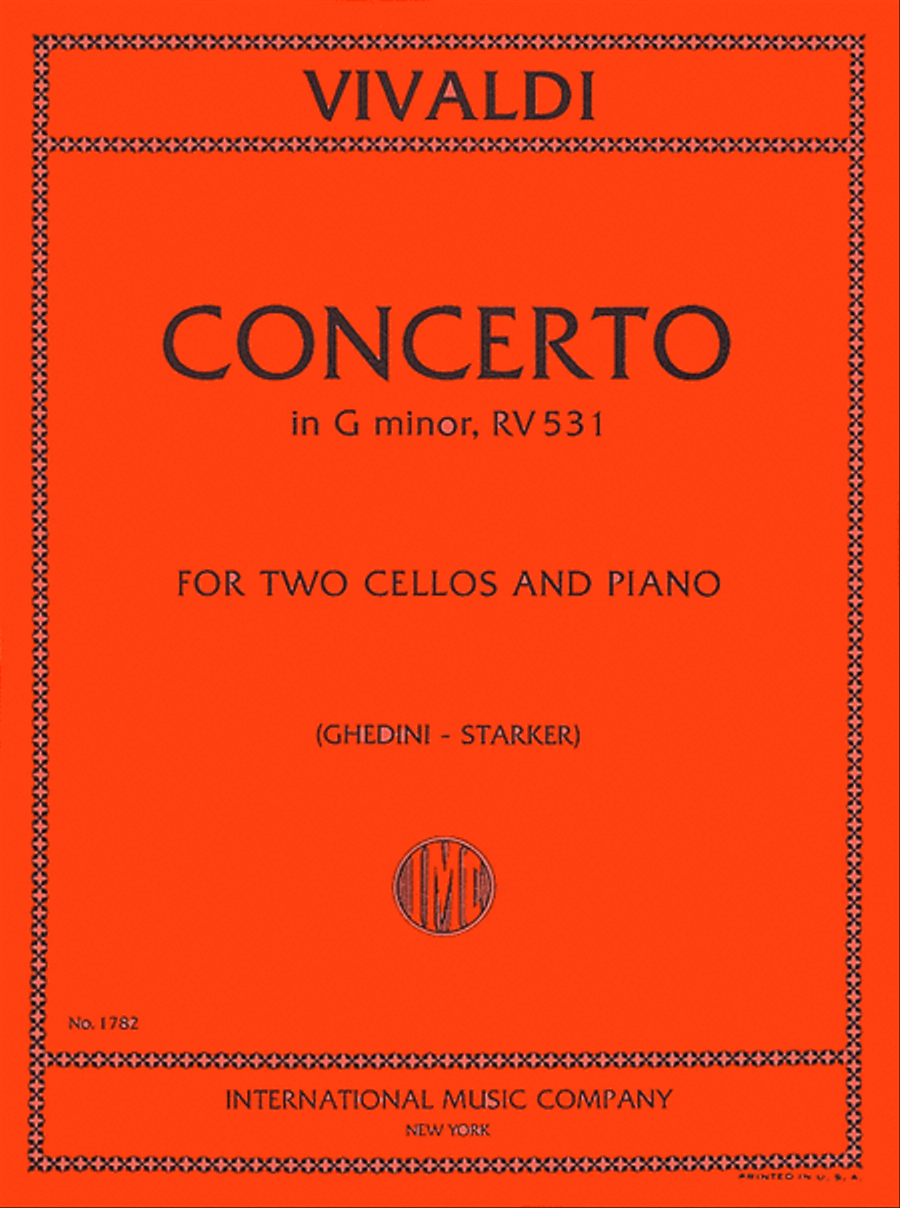 Concerto in G minor, RV 531 - for Two Cellos and Piano