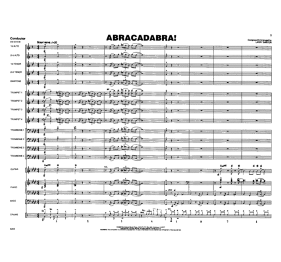 Abracadabra! Jazz Ensemble scores gallery preview page 2