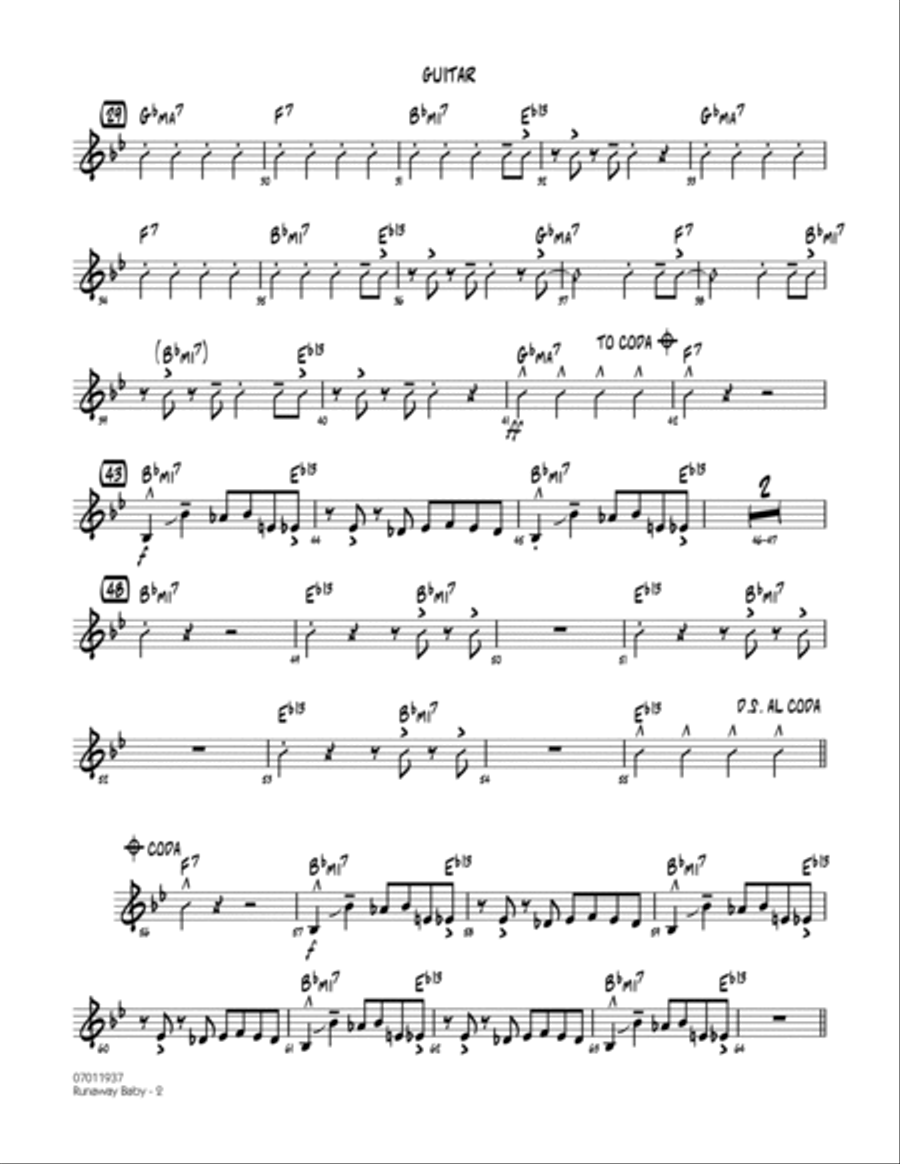 Runaway Baby - Guitar