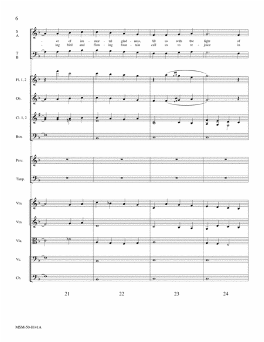 Joyful, Joyful, We Adore Thee (Downloadable Chamber Orchestra Score) Chamber Orchestra scores gallery preview page 6