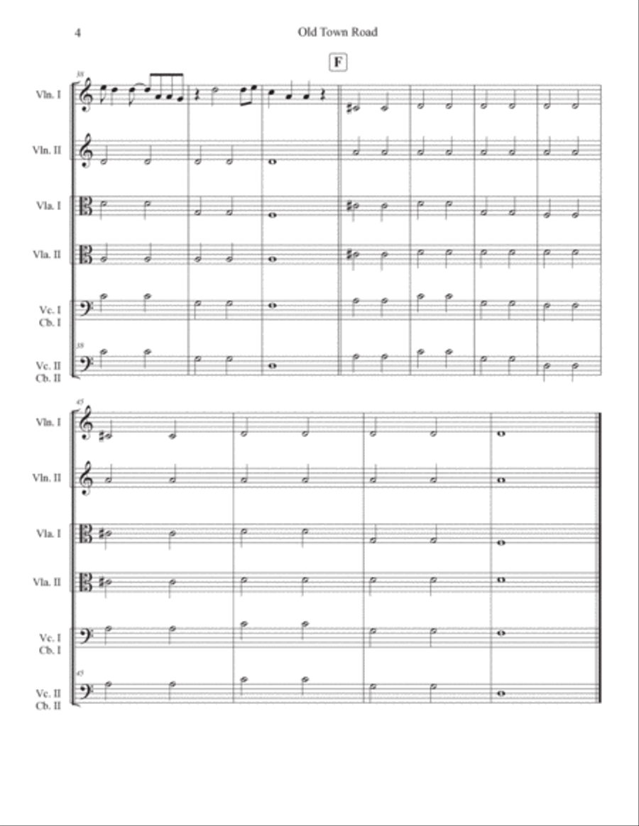Old Town Road (remix) Old Town Road (remix) String Orchestra scores gallery preview page 4
