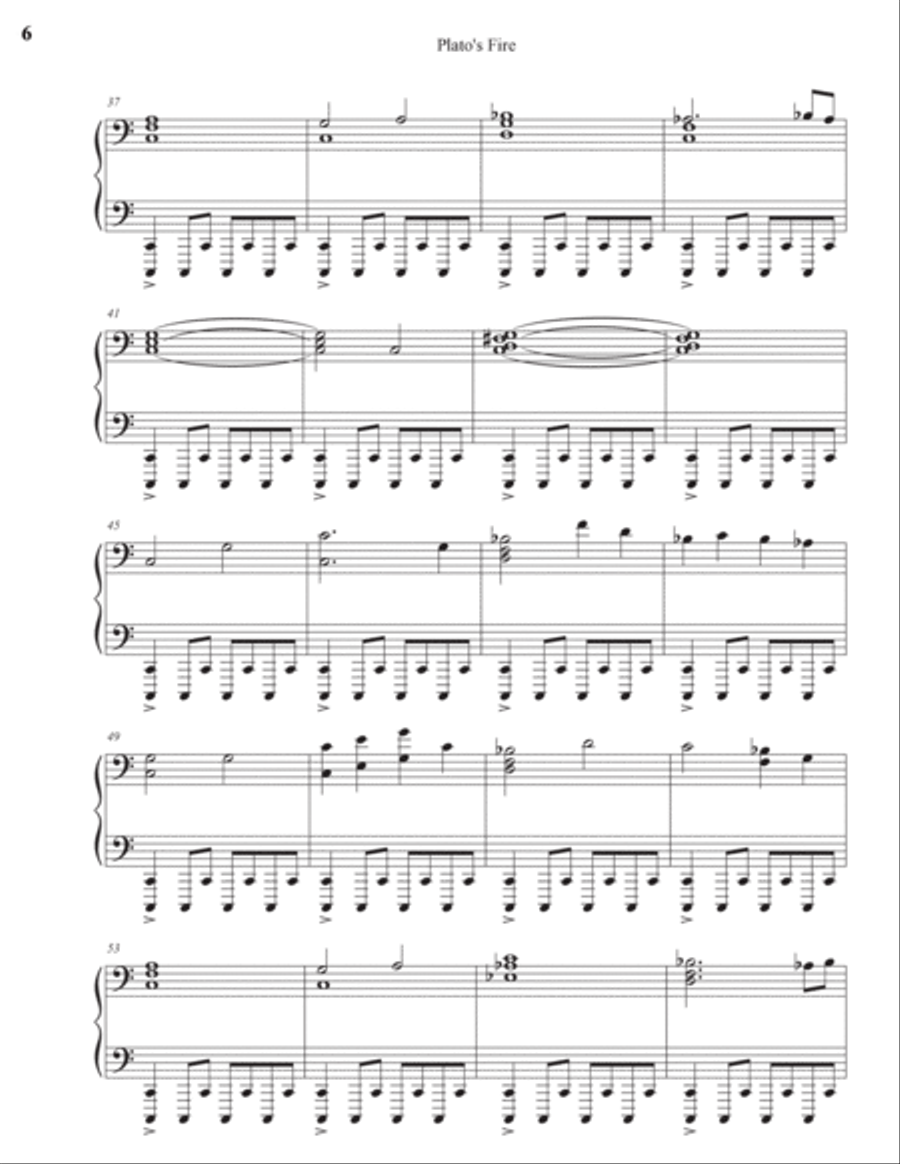 Plato's Fire Piano Solo scores gallery preview page 6