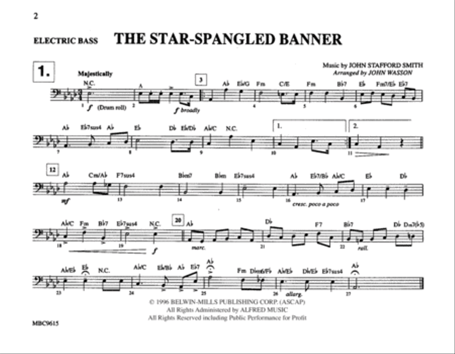 Combo Blasters for Pep Band (Electric Bass) Pep Band scores gallery preview page 3