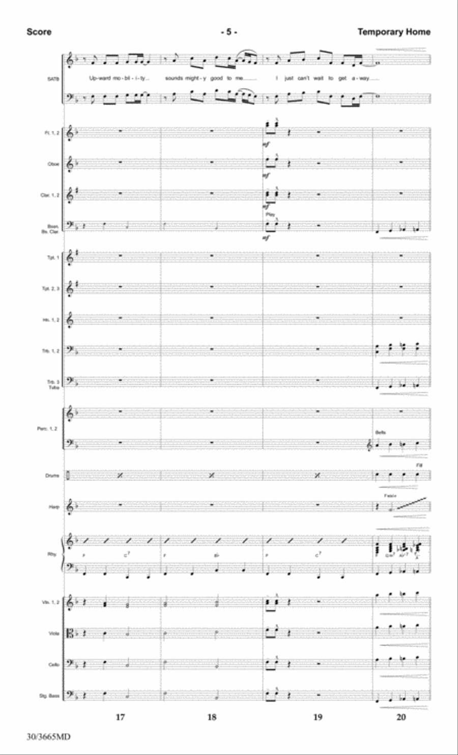 Temporary Home - Orchestral Score and Parts Choir scores gallery preview page 7