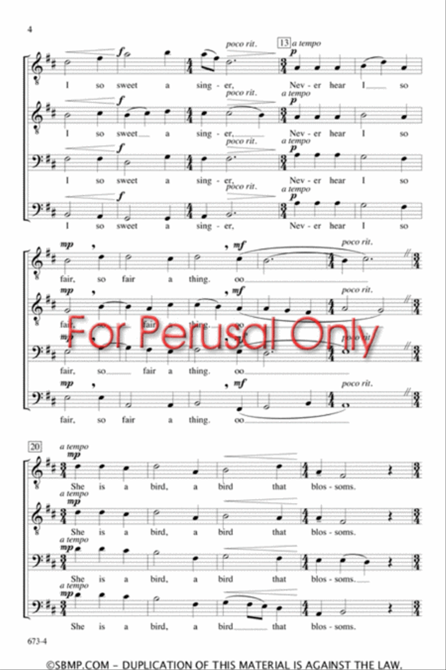 When I Hear Her I Have Wings - TTBB Octavo TTBB scores gallery preview page 3