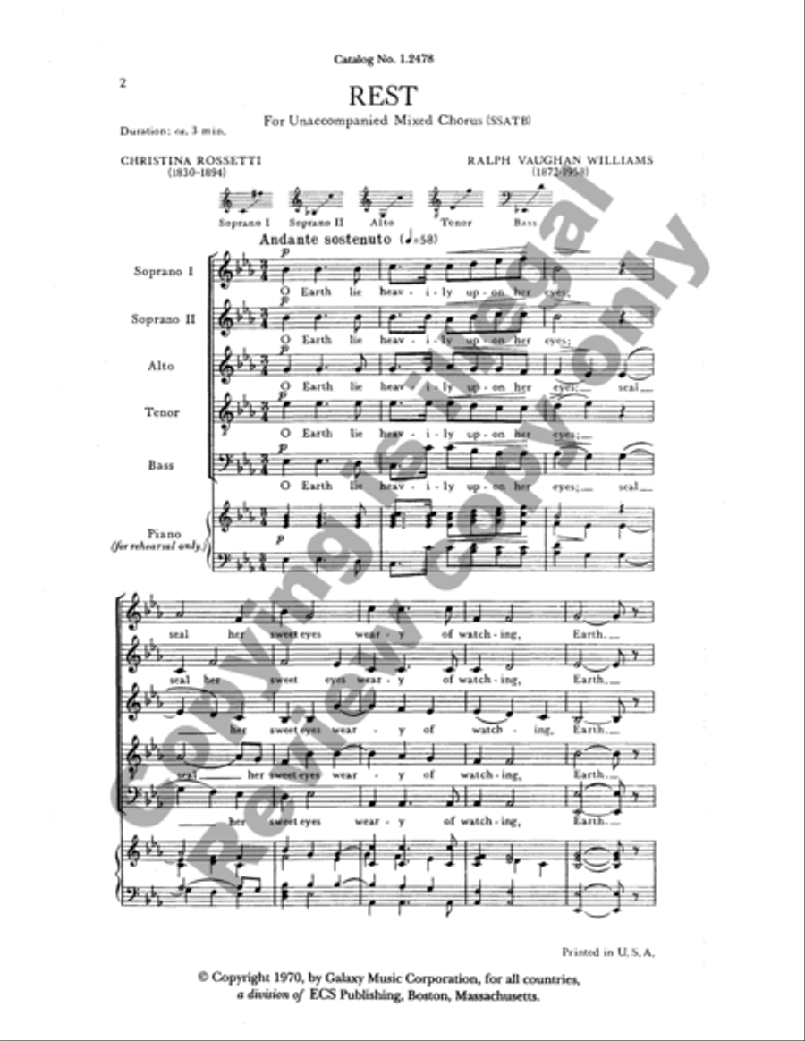 Rest (Choral Score) Rest (Choral Score) SSATB scores gallery preview page 9