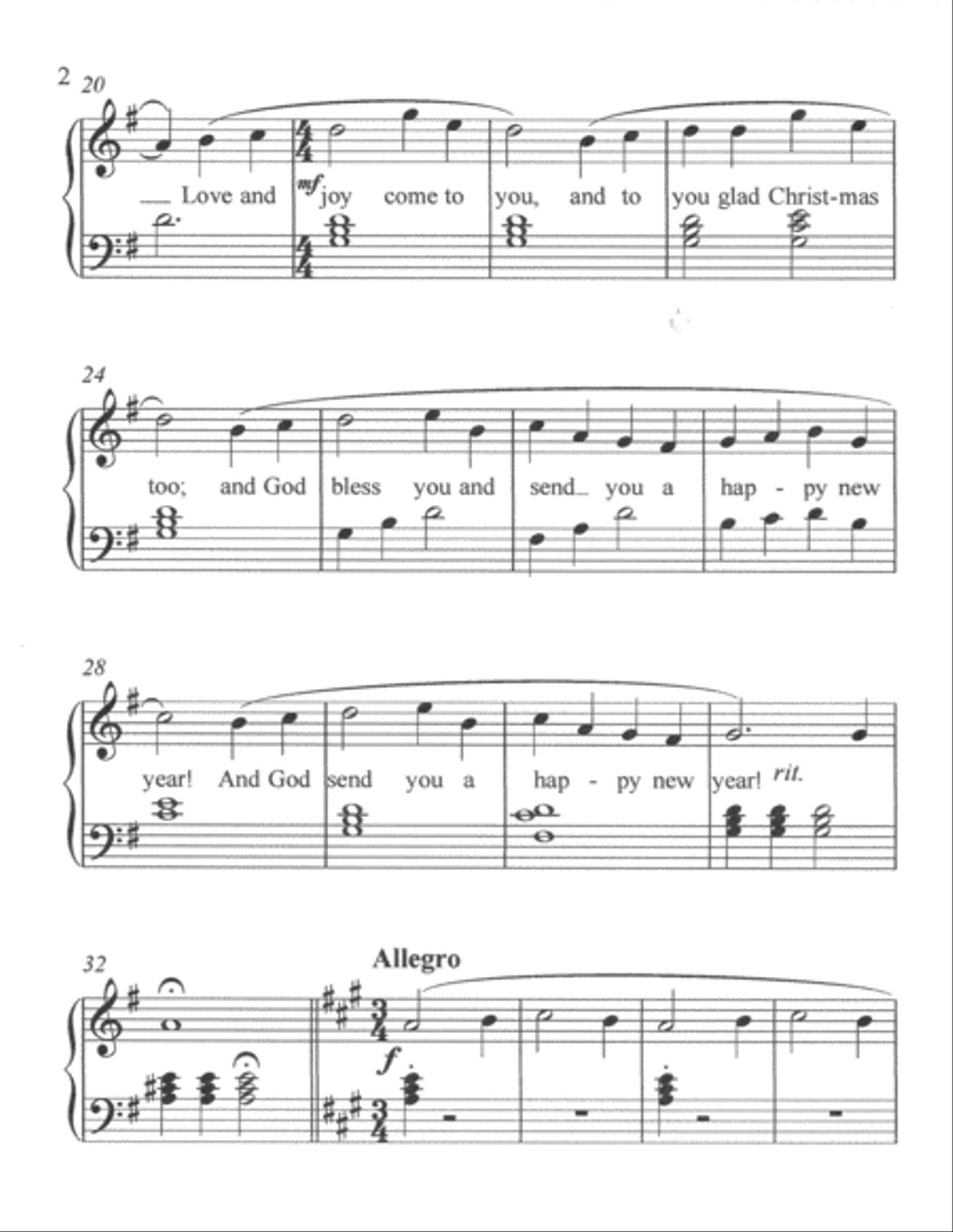 Here We Come A'Caroling Here We Come A'Caroling Piano Method scores gallery preview page 2