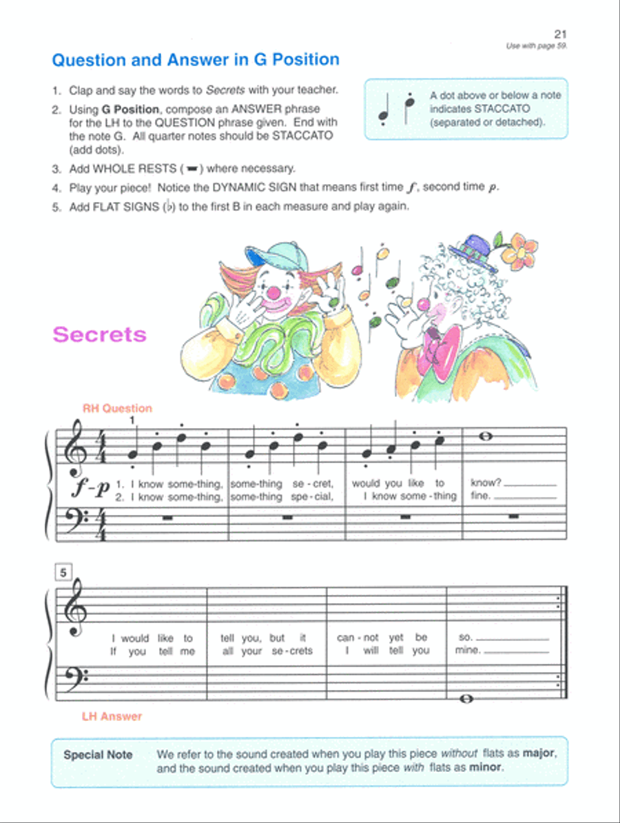 Alfred's Basic Piano Course Composition Book, Level 1A Piano Method scores gallery preview page 3