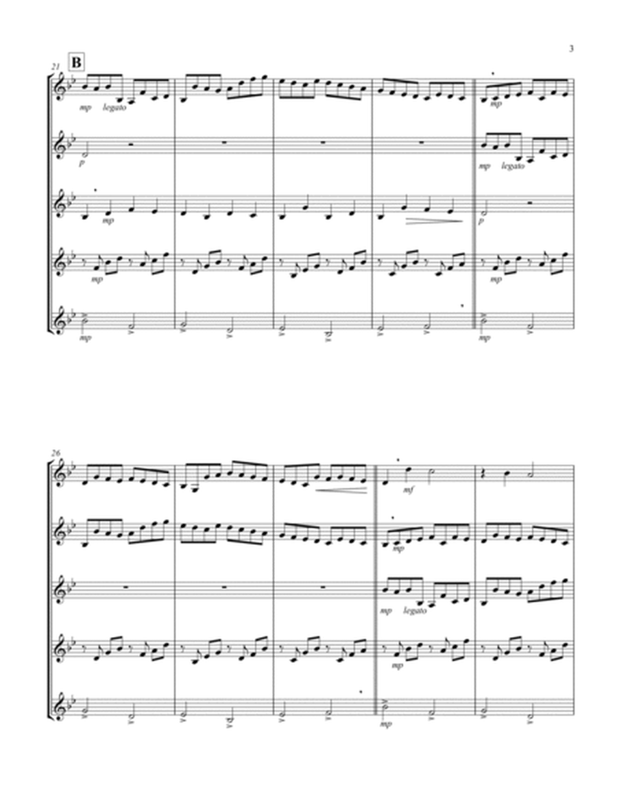 Canon (Pachelbel) (Bb) (Violin Quintet) image number null