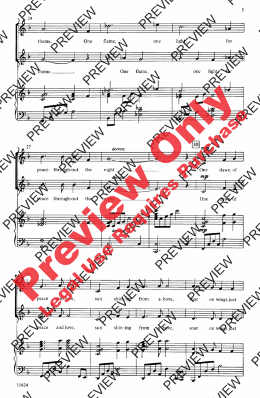 One Candle Lights the Way 2-Part scores gallery preview page 4
