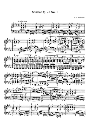 Book cover for Beethoven Sonata No. 13 Op. 27 No. 1 in E-flat Major, 'Quasi una Fantasia'