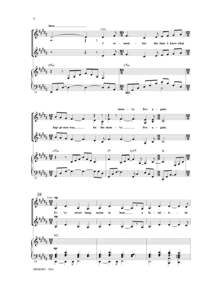 Memory (from Cats) (arr. Ed Lojeski)