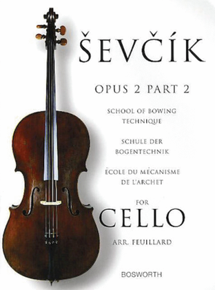 Book cover for Sevcik for Cello – Opus 2, Part 2