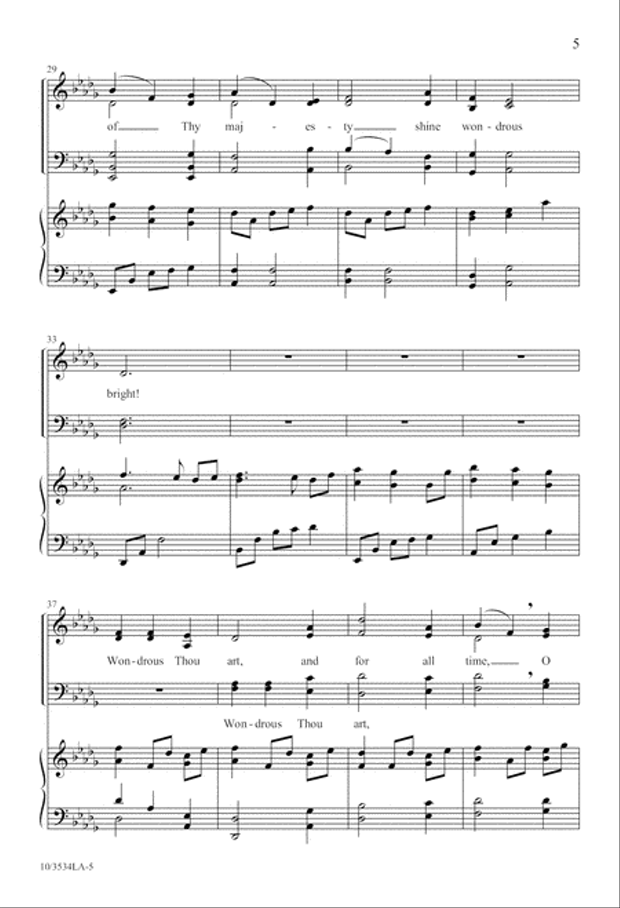 Thy Glory Shines 4-Part scores gallery preview page 5