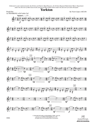 Yorkton: (wp) 1st B-flat Trombone T.C.