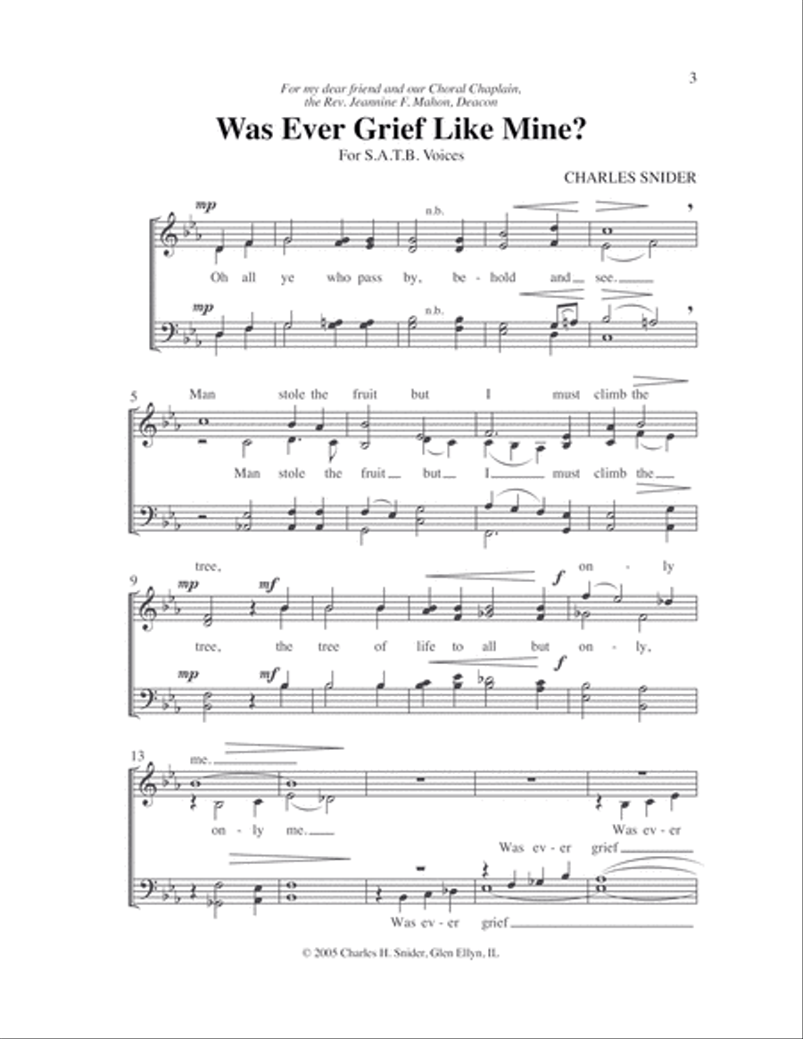 Was Ever Grief Like Mine? 4-Part scores gallery preview page 2