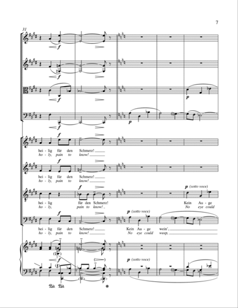 Elegy (Elegischer Gesang) 4-Part scores gallery preview page 5