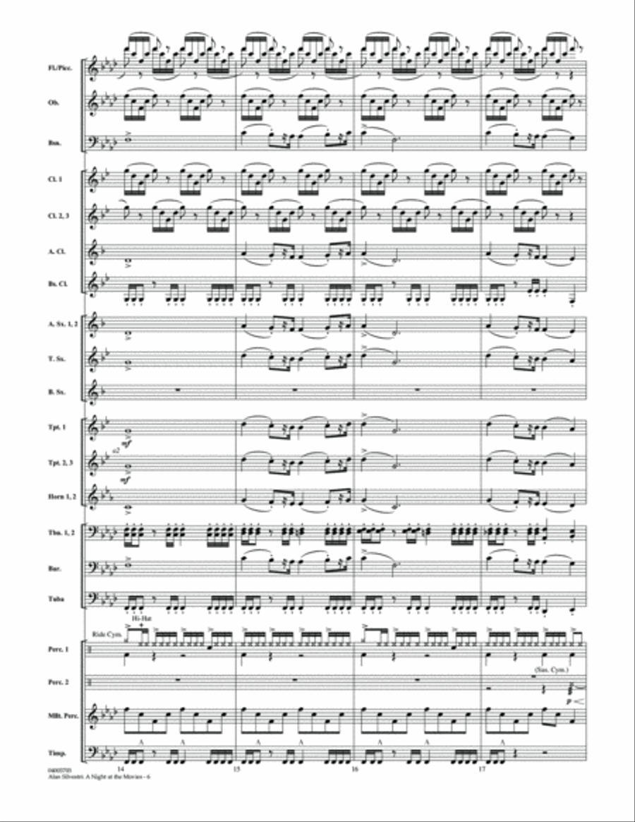 Alan Silvestri: A Night at the Movies - Conductor Score (Full Score) Concert Band scores gallery preview page 5