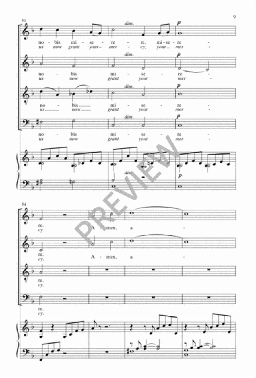 Ave verum corpus 4-Part scores gallery preview page 9