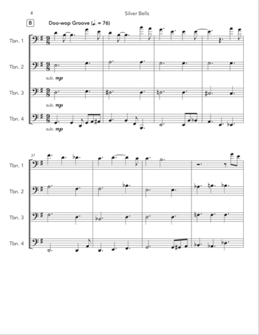 Silver Bells Brass Quartet scores gallery preview page 4