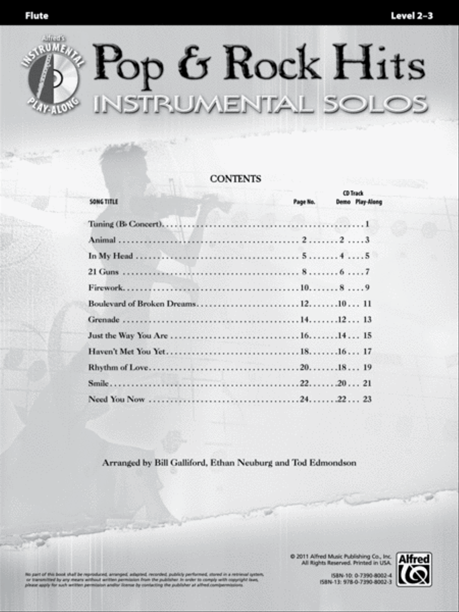Pop & Rock Hits Instrumental Solos Flute Solo scores gallery preview page 2