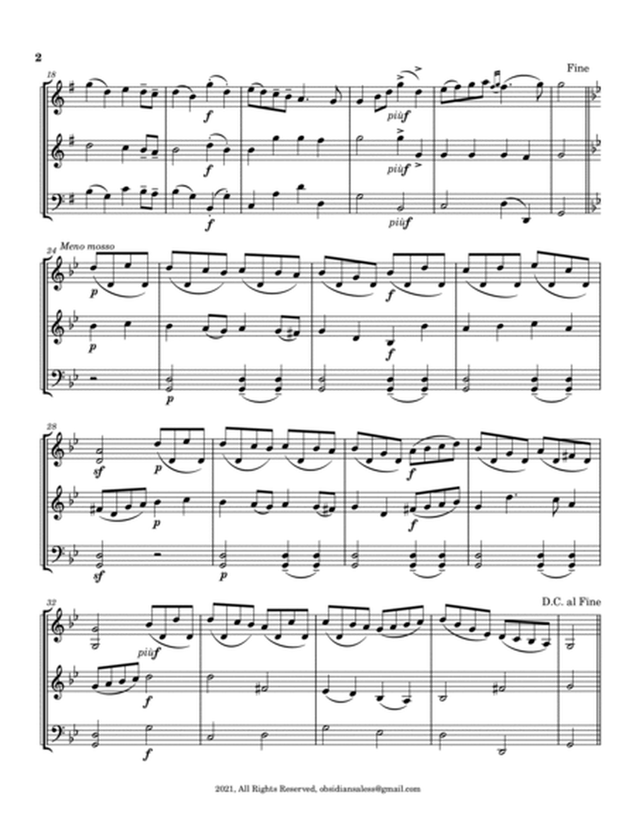 J. B. Loeillet: Gavotte und Musette (For String Trio) image number null