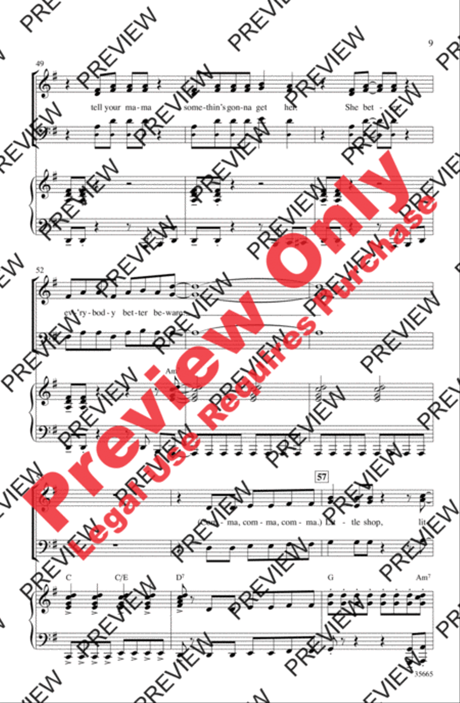 Little Shop of Horrors 3-Part scores gallery preview page 8
