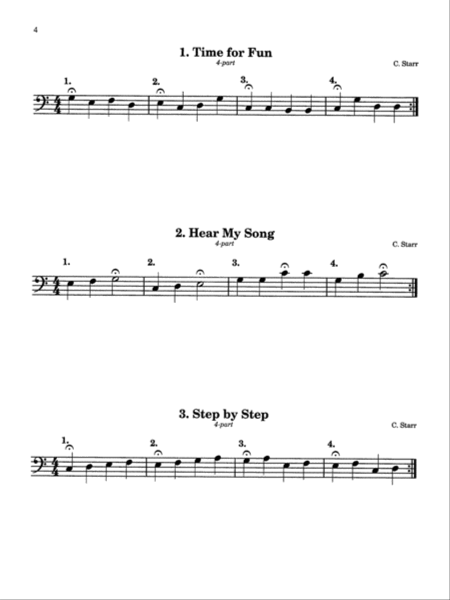 Rounds and Canons for Reading, Recreation and Performance, Piano Ensemble, Volume 1 Cello scores gallery preview page 5