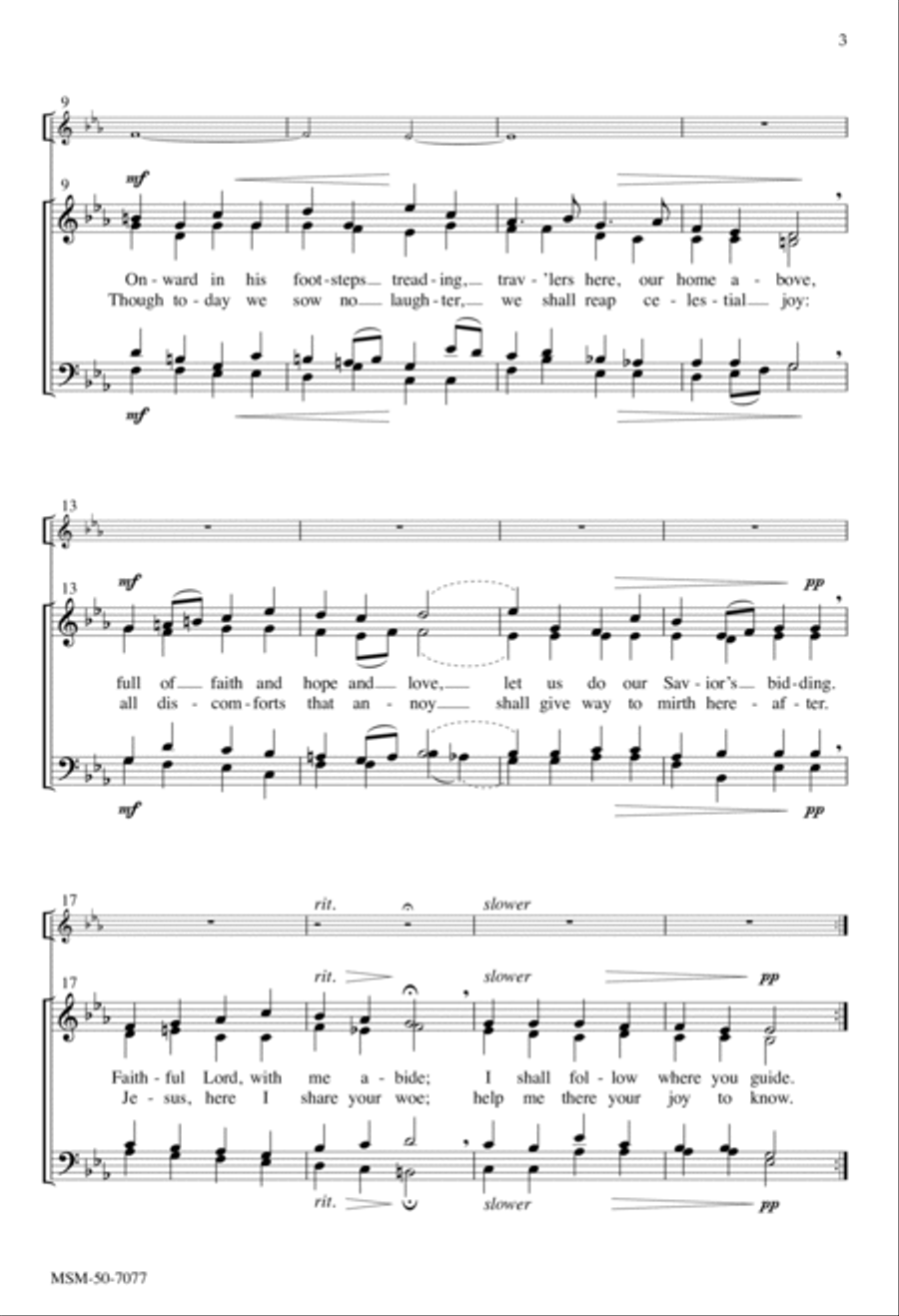 Let Us Ever Walk with Jesus 4-Part scores gallery preview page 3