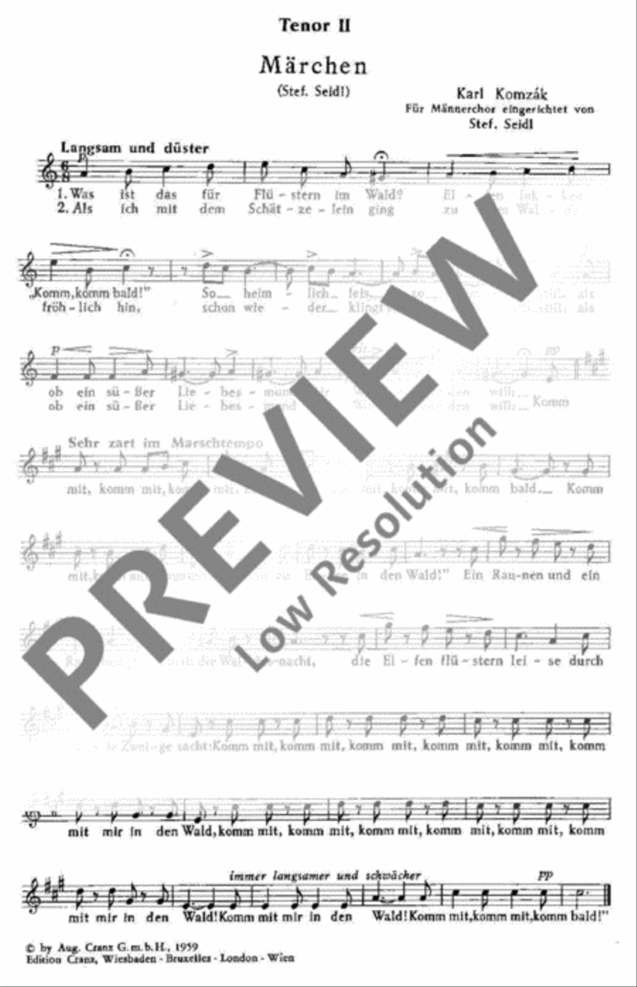 Märchen Märchen TTBB scores gallery preview page 2