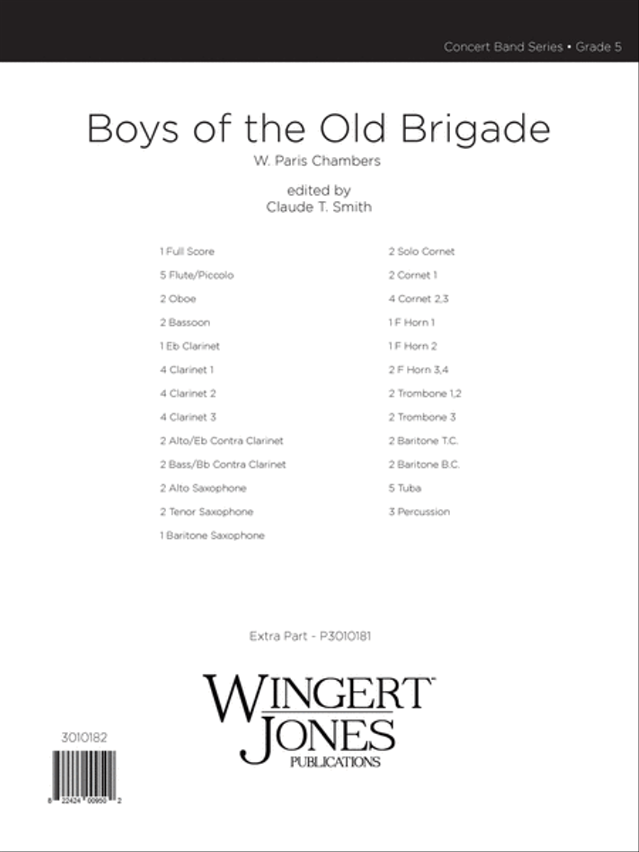 Boys Of The Old Brigade (Score) Concert Band scores gallery preview page 1