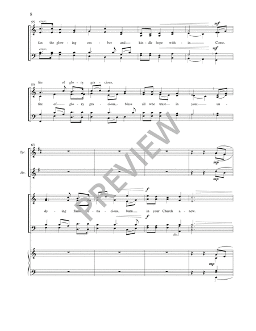 O Spirit All-Embracing - Full Score and Parts Horn scores gallery preview page 9