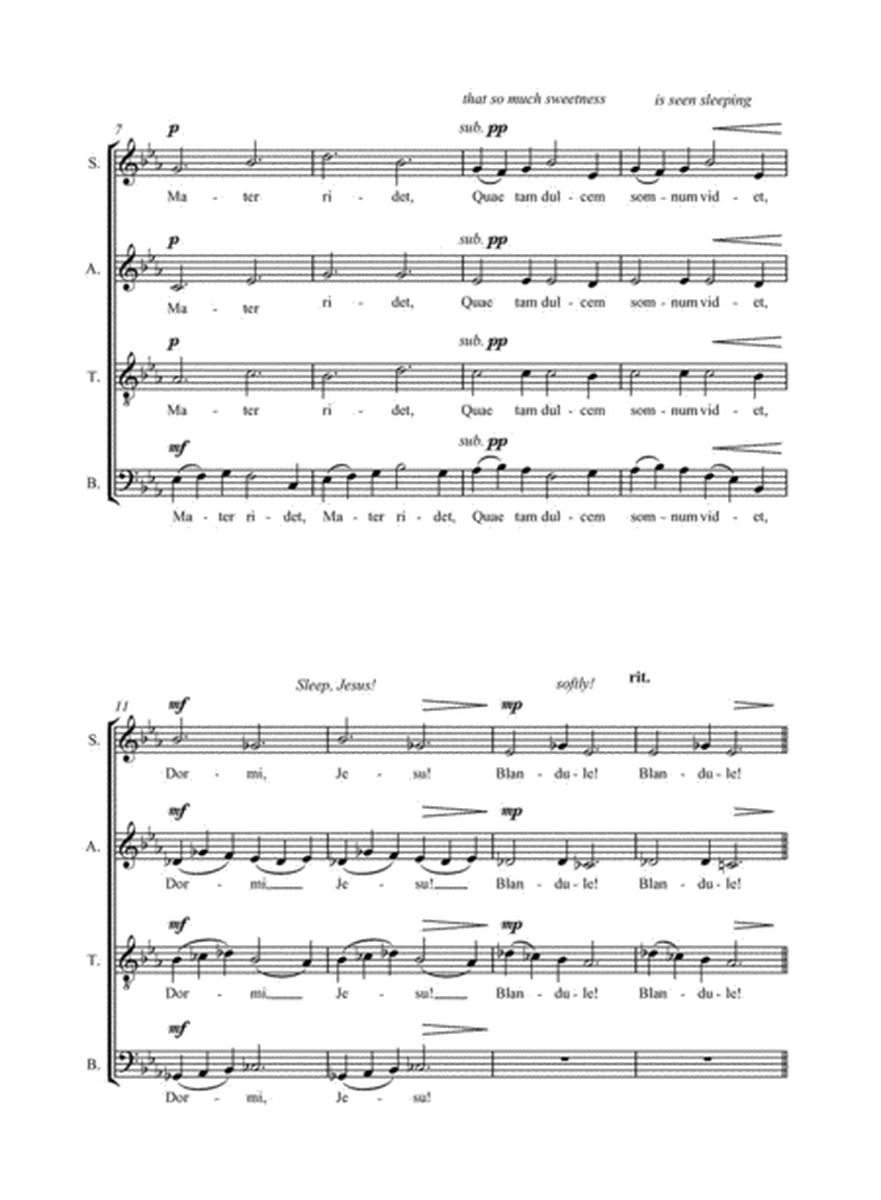 Dormi Jesu for SATB Choir with Divisi and Piano