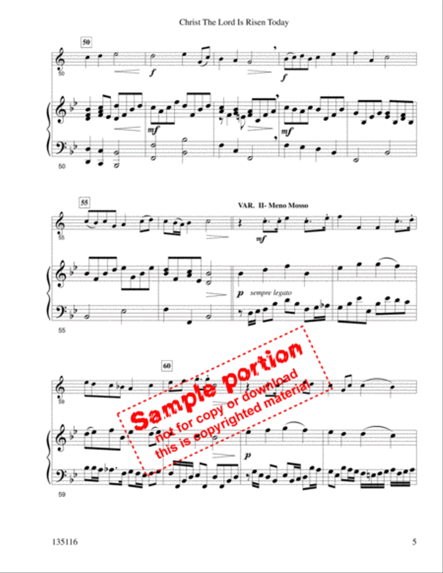 Christ The Lord Is Risen Cornet scores gallery preview page 4