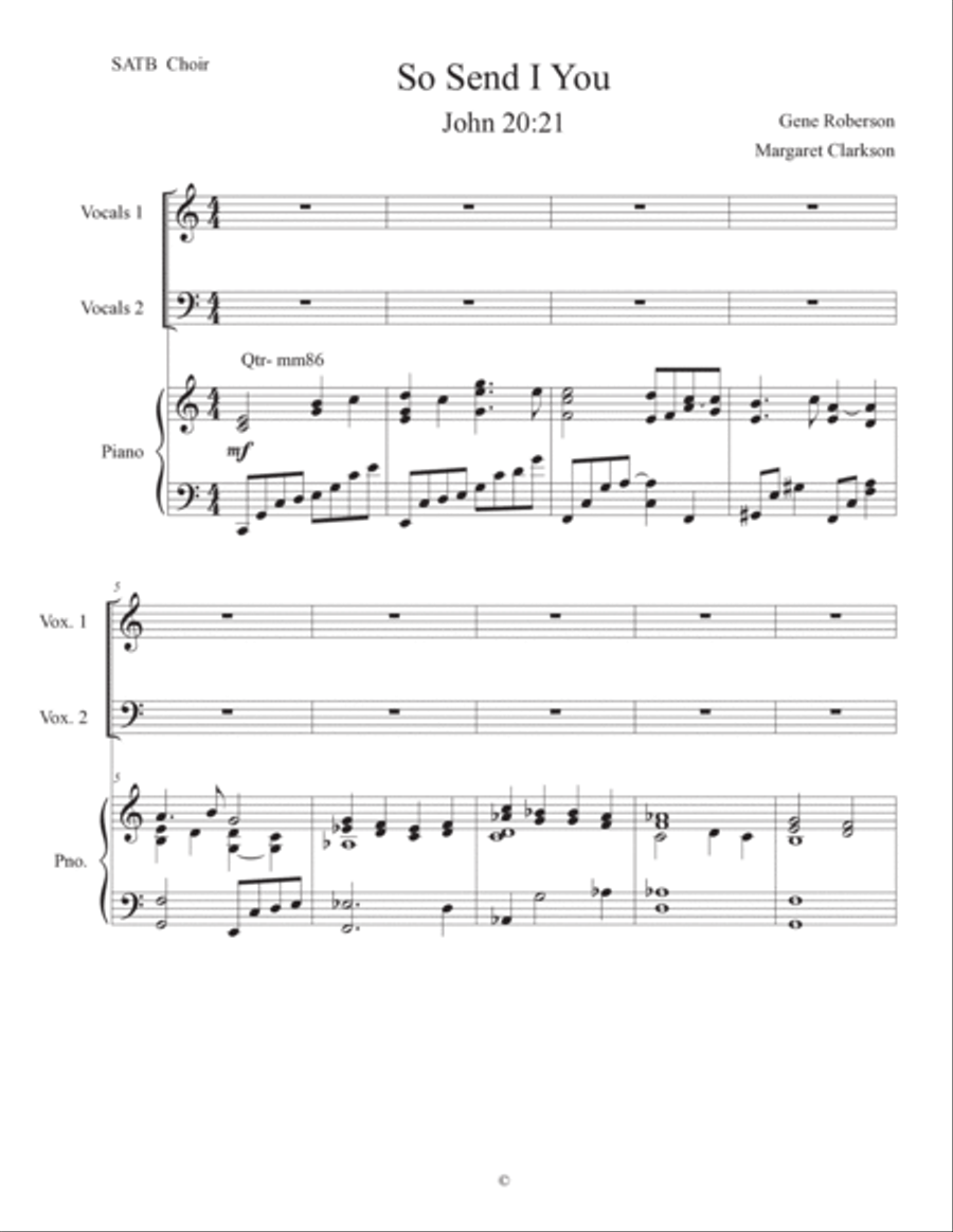 So Send I You Choral SATB 4-Part scores gallery preview page 2