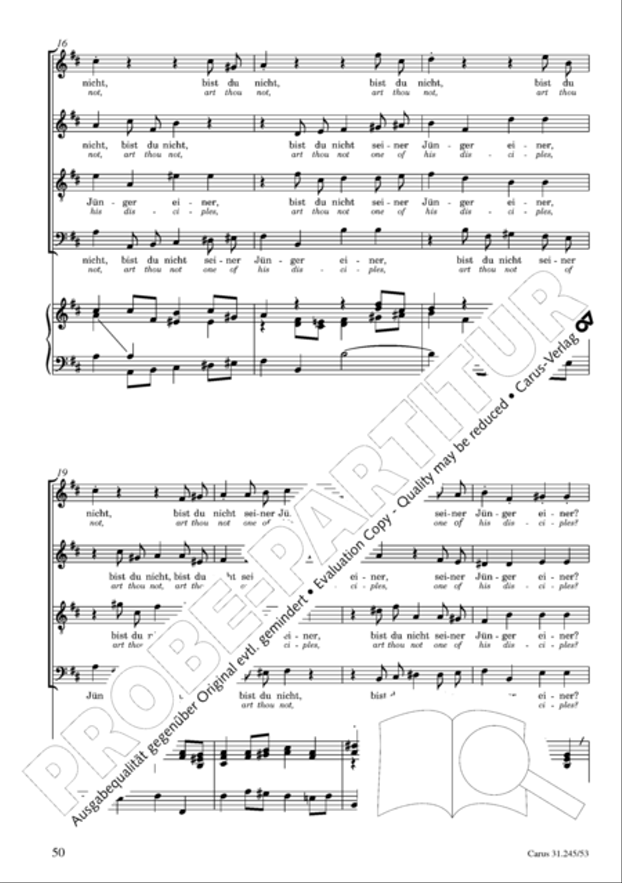 St. John Passion (Johannes-Passion) 4-Part scores gallery preview page 51
