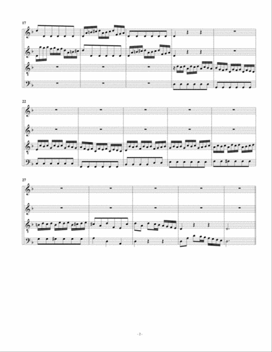 Concerto grosso, Op.3, no.11 (arrangement for 4 recorders) Recorder scores gallery preview page 2