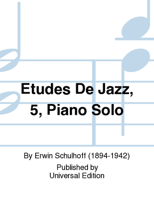 Book cover for Etudes De Jazz, 5, Piano Solo