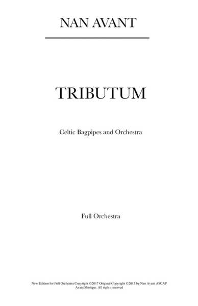 TRIBUTUM: FOR CELTIC BAGBPIPES AND FULL SYMPHONIC ORCHESTRA image number null