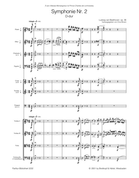 Symphony No. 2 in D major Op. 36