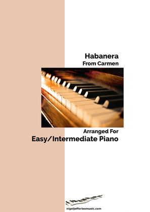 Habanera from Carmen arranged for easy/intermediate piano