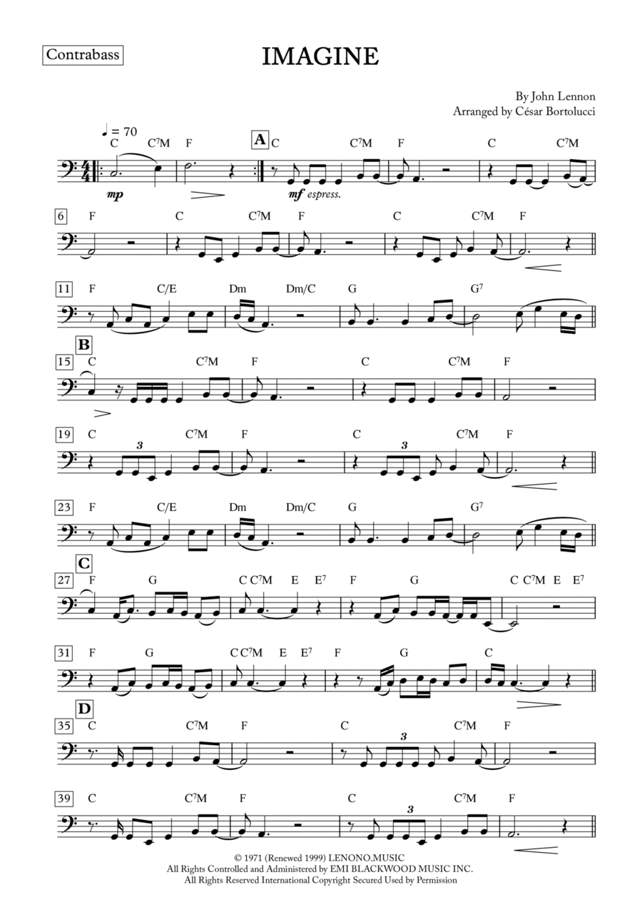 Imagine Double Bass scores gallery preview page 1