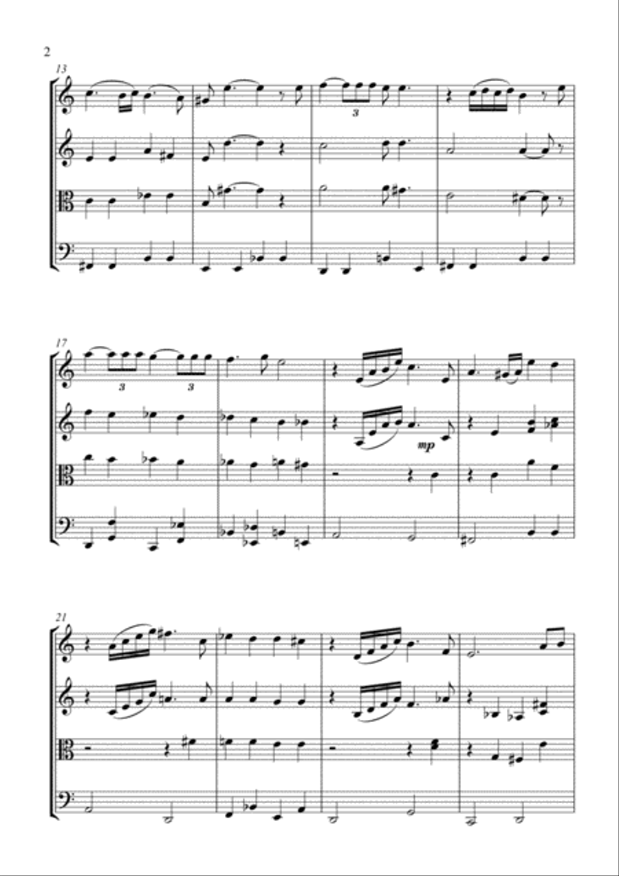 Round Midnight String Quartet scores gallery preview page 2
