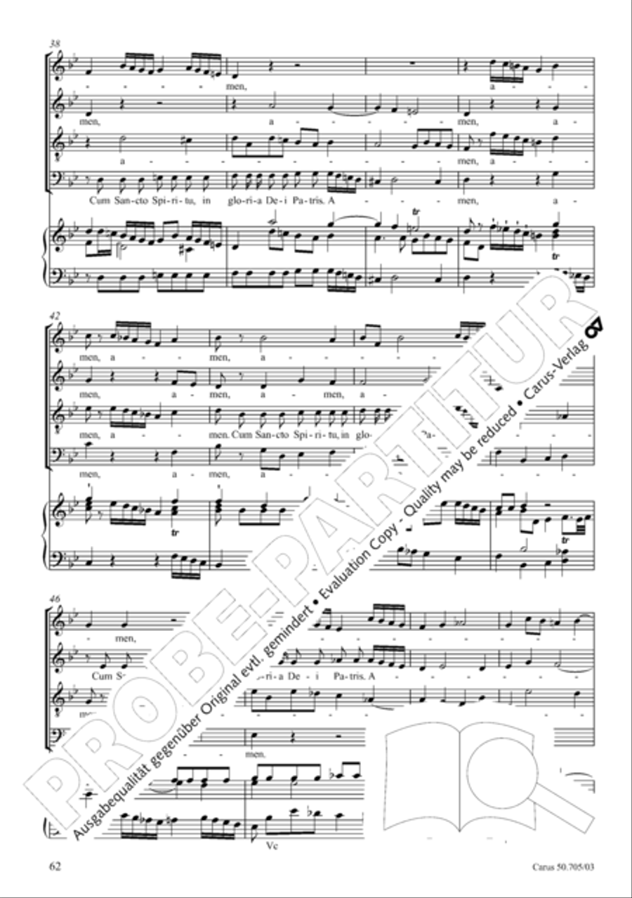 Missa in g. Hasse-Werkausgabe IV/3 4-Part scores gallery preview page 71