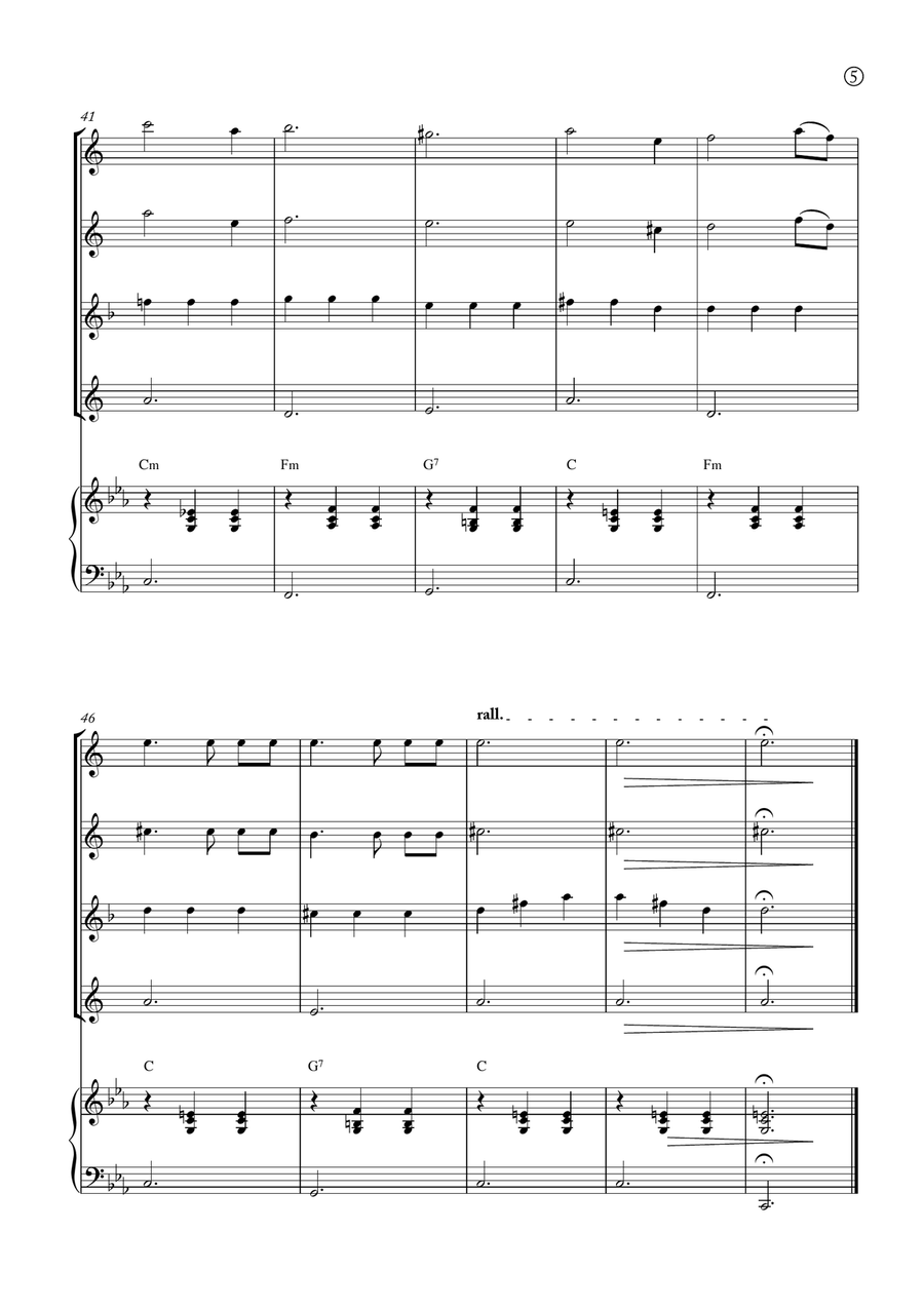 Serenade (Ständchen) Saxophone Quartet scores gallery preview page 5