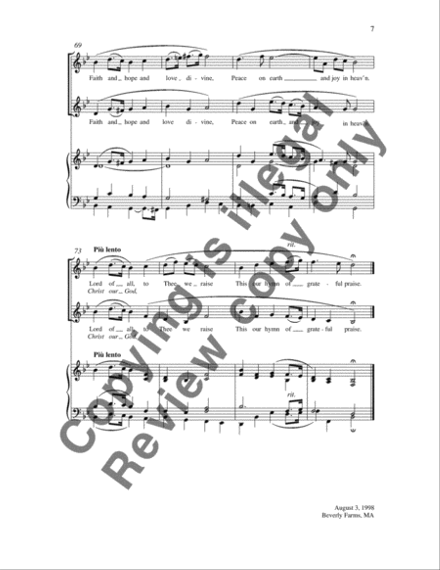 For the Beauty of the Earth 3-Part scores gallery preview page 5