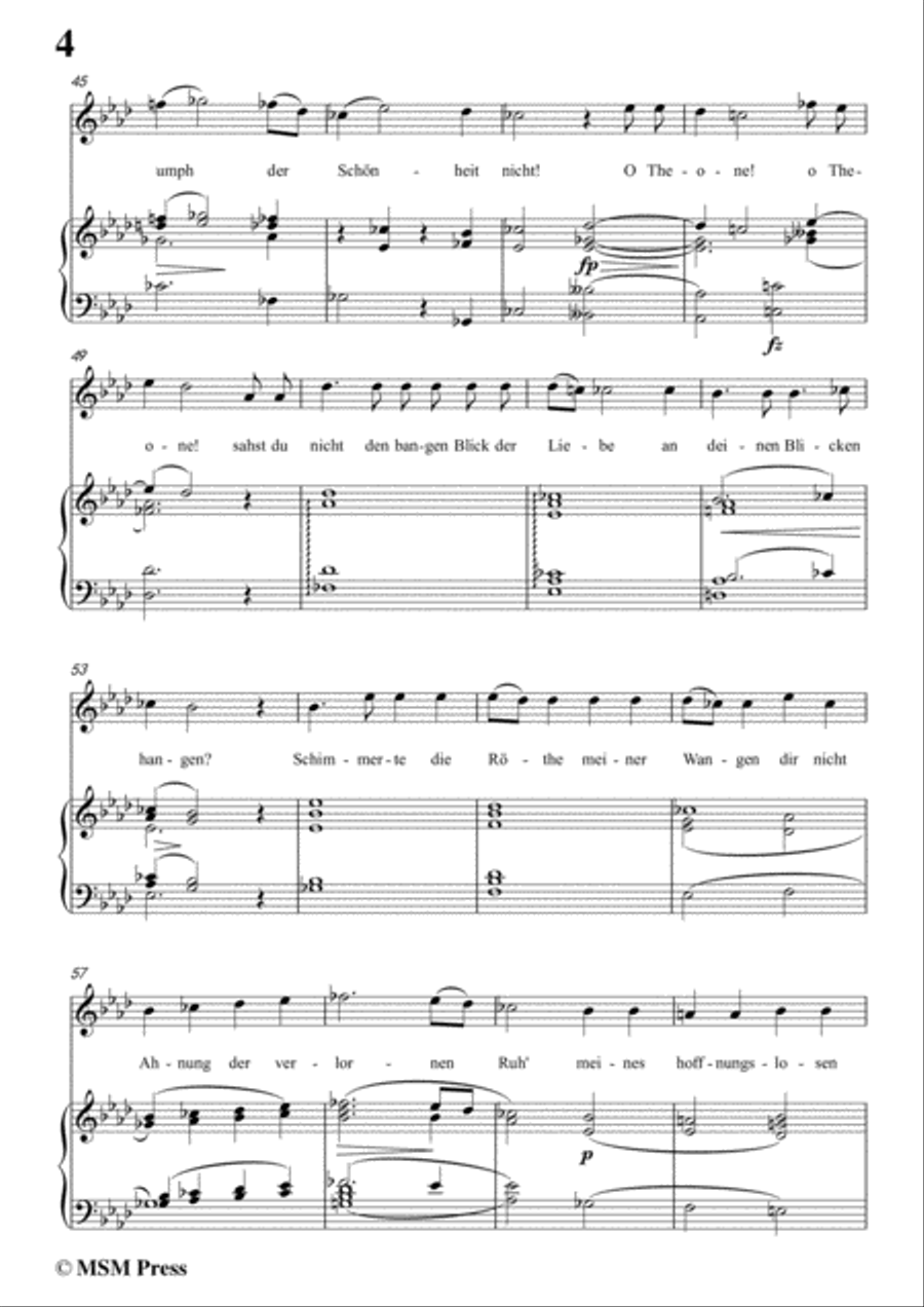 Schubert-Julius an Theone,in f minor,for Voice&Piano Voice scores gallery preview page 6