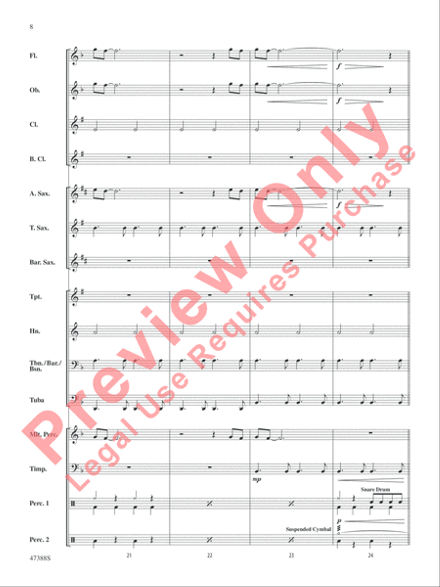 In My Blood Concert Band scores gallery preview page 9