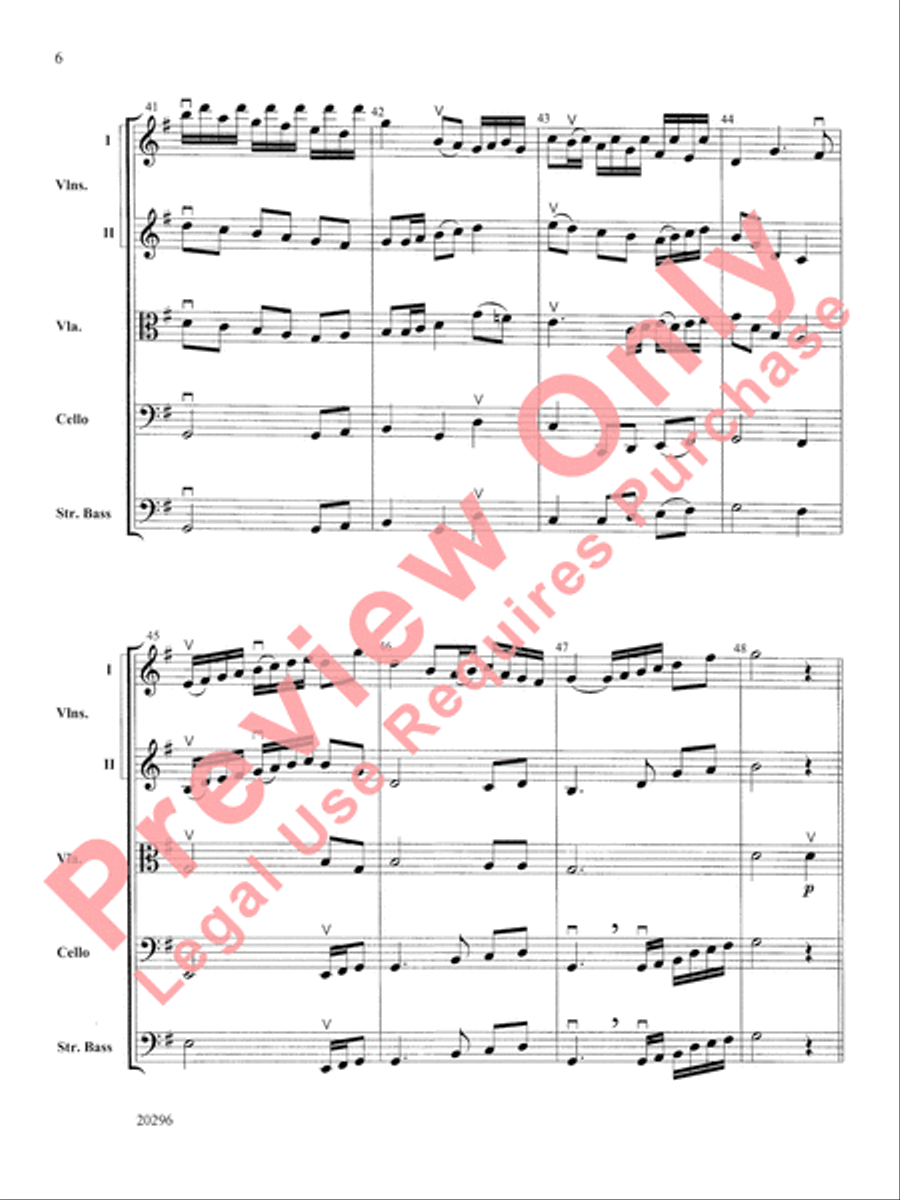 Fantasy on Amazing Grace String Orchestra scores gallery preview page 7