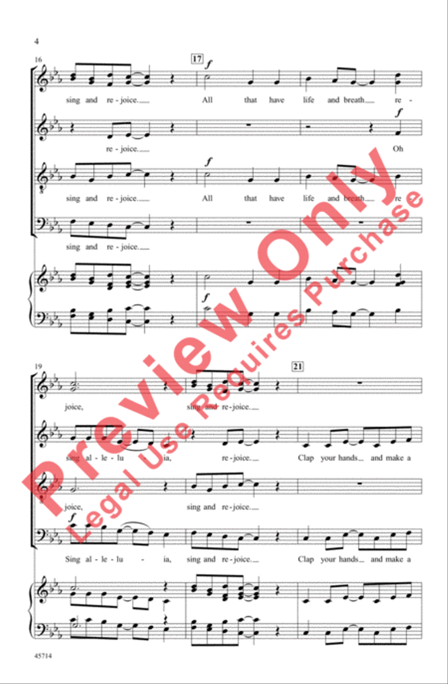 Sing and Rejoice! 4-Part scores gallery preview page 4